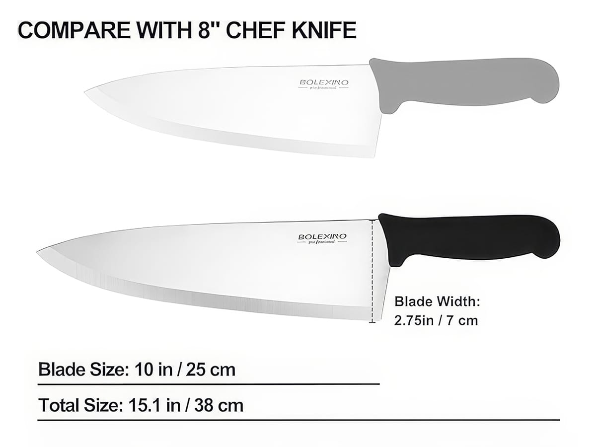 Compare with 8-inch chef's knife