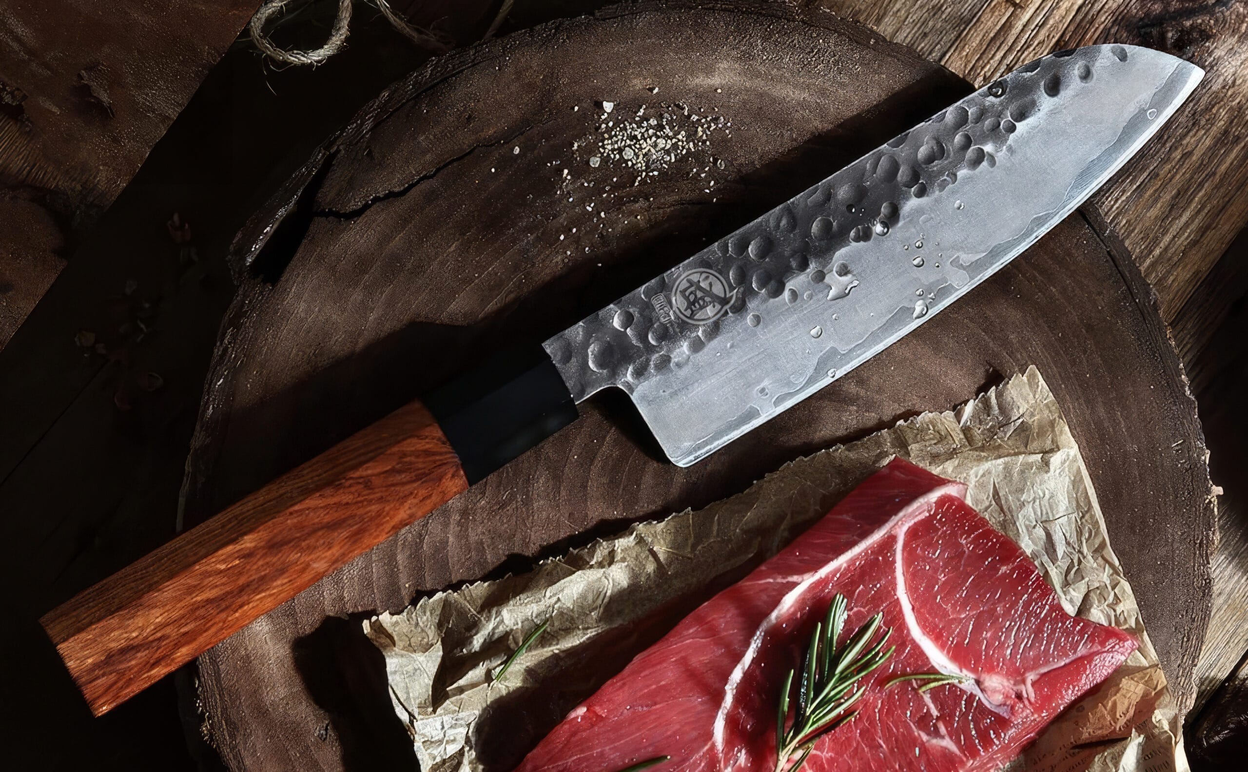 Santoku is a multi-purpose Japanese knife ideal for slicing, dicing, and chopping