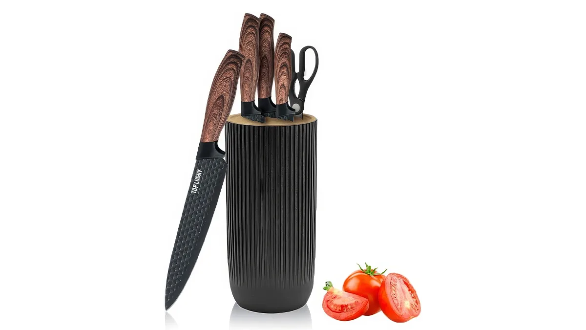 Wiztoynia Black Professional 5-Piece Kitchen Knife Set