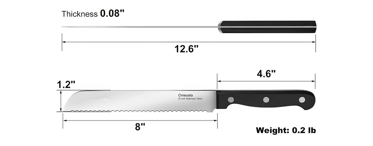 Serrated 8-inches Bread Knife