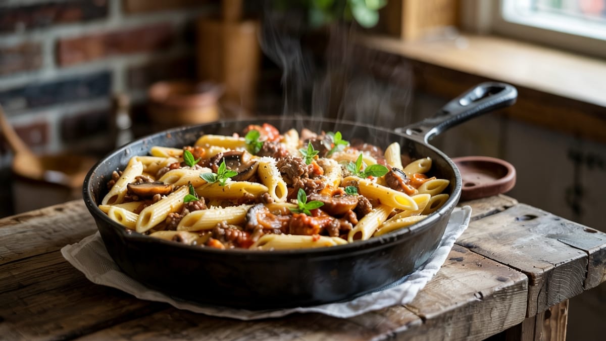 Beef and Mushroom Pasta Skillet: The 30-Minute Dinner Savior