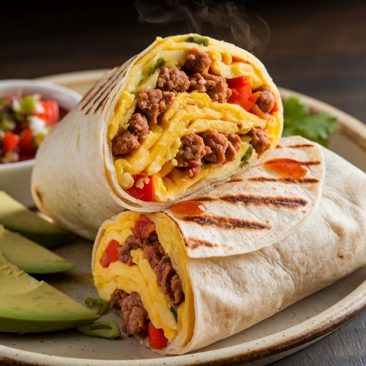 Breakfast Sausage Burritos