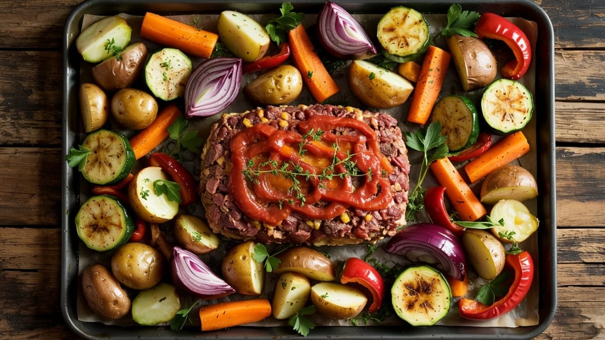 One-Pan Meatloaf & Roasted Veggies: The Dinner Solution You've Been Waiting For