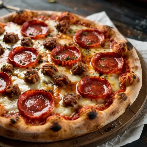 Sausage and Pepperoni Pizza