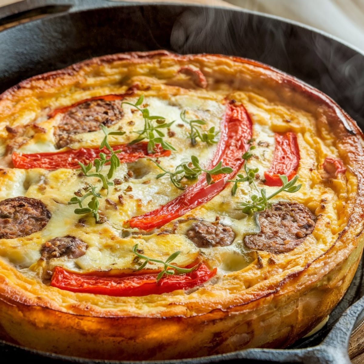 Sausage and Roasted Red Pepper Frittata
