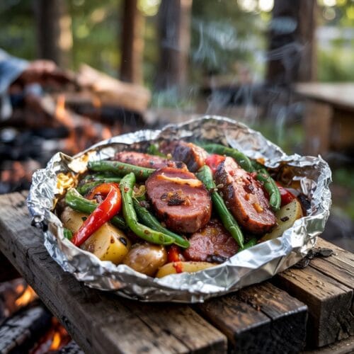 Sausage and Veggie Foil Packets
