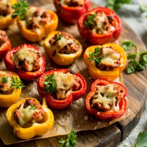 Sausage Stuffed Mini Peppers