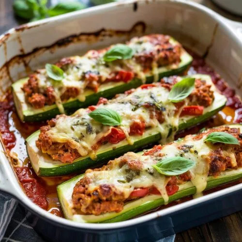 Sausage Zucchini Boats