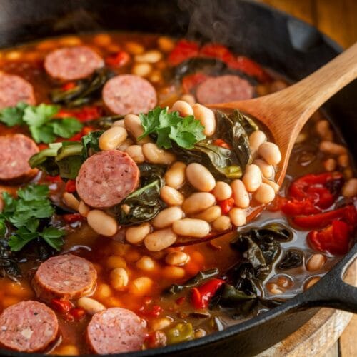 Skillet Sausage and Beans