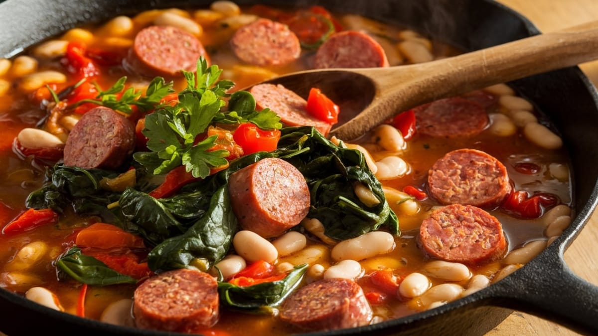 Skillet Sausage and Beans: The One-Pan Rustic Dinner That Feels Like a Hug