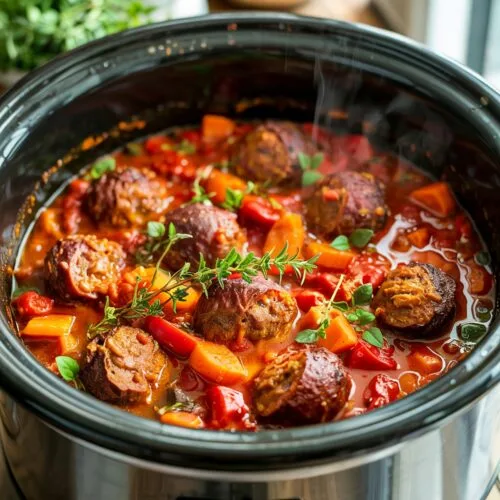 Slow Cooker Sausage Casserole