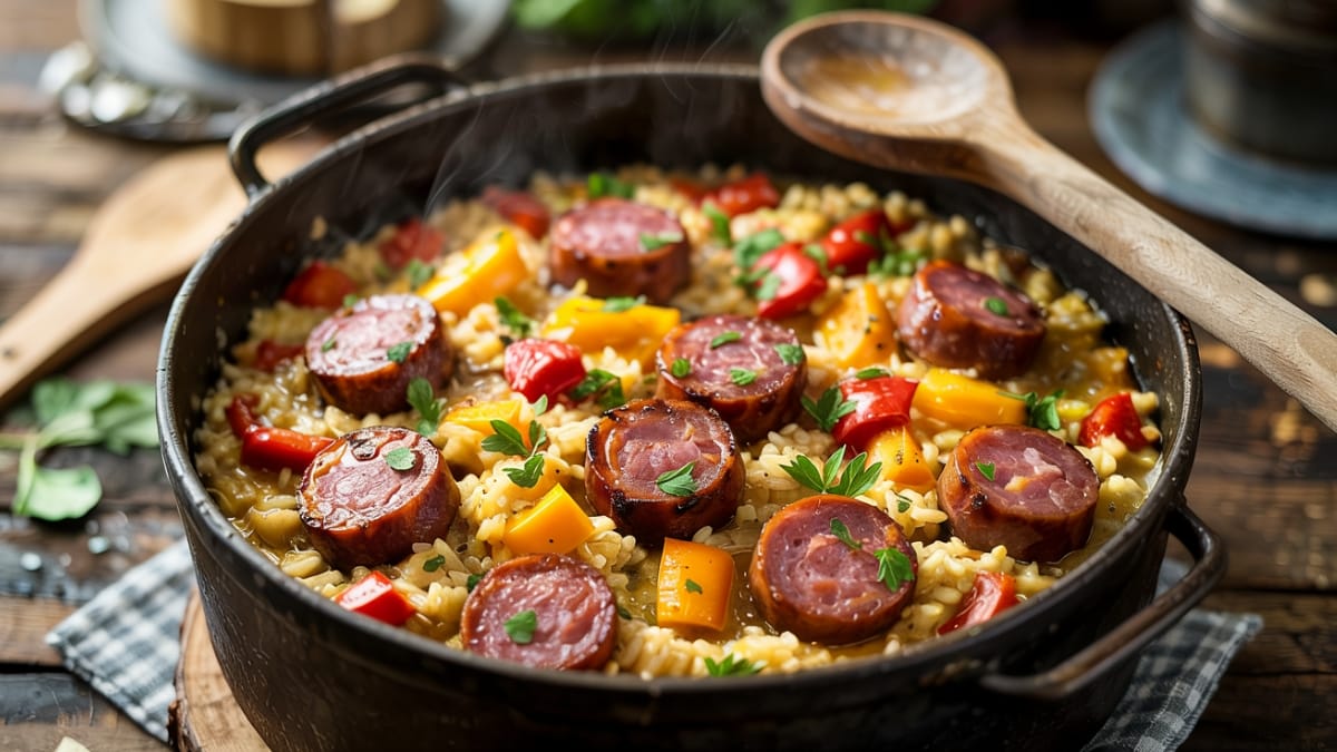 The Lazy Cook's Hero: Easy One Pot Sausage And Rice