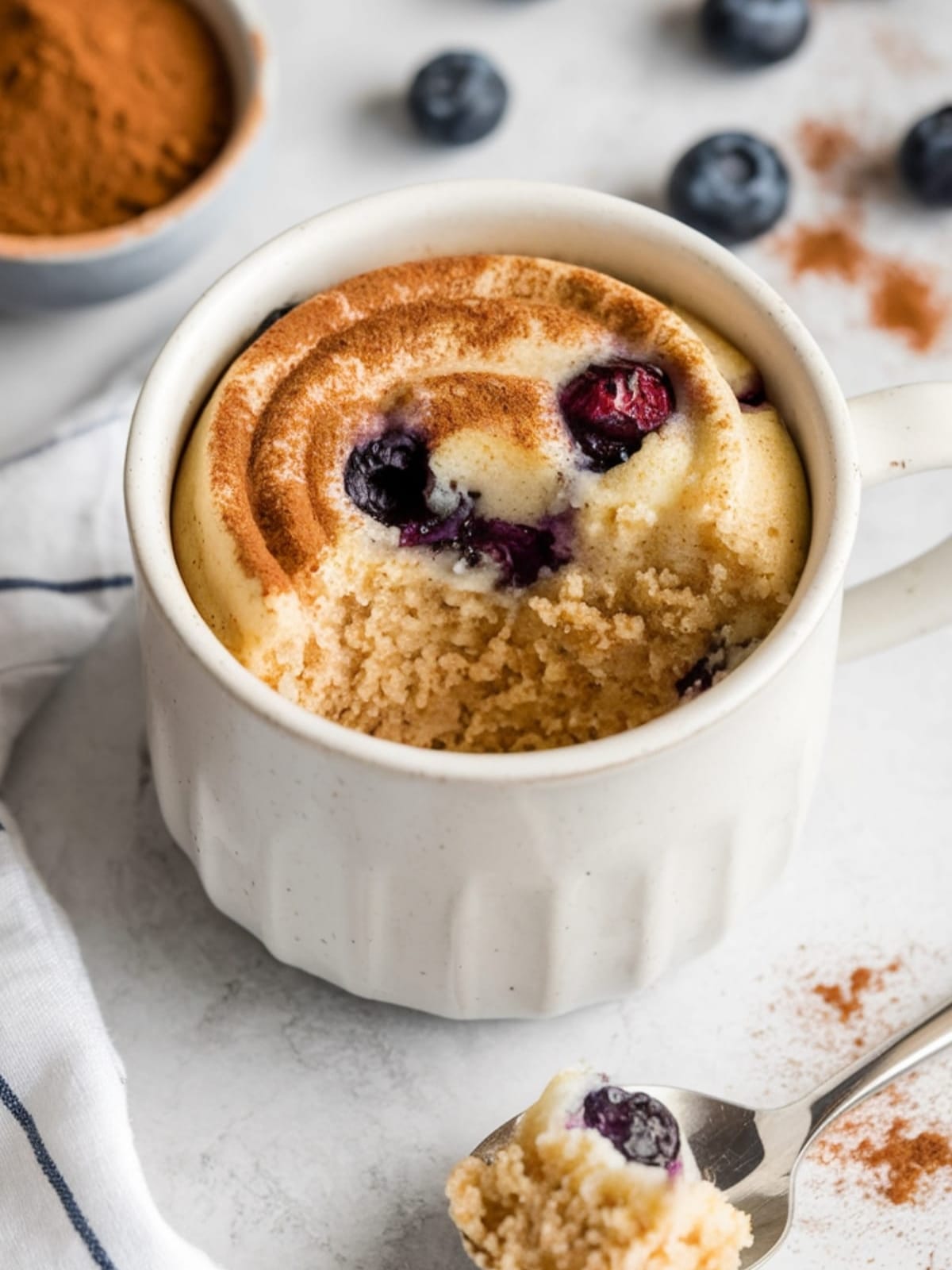 2-Minute Gluten Free Cinnamon Mug Cake (Protein-Packed!)