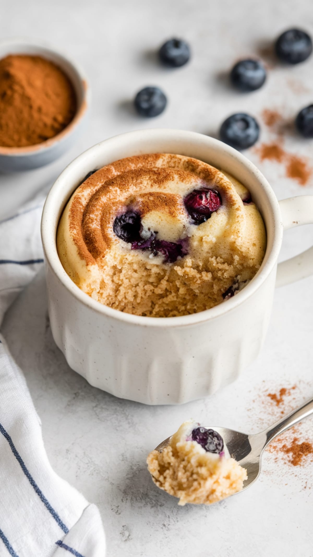 2-Minute Gluten Free Cinnamon Mug Cake (Protein-Packed!)