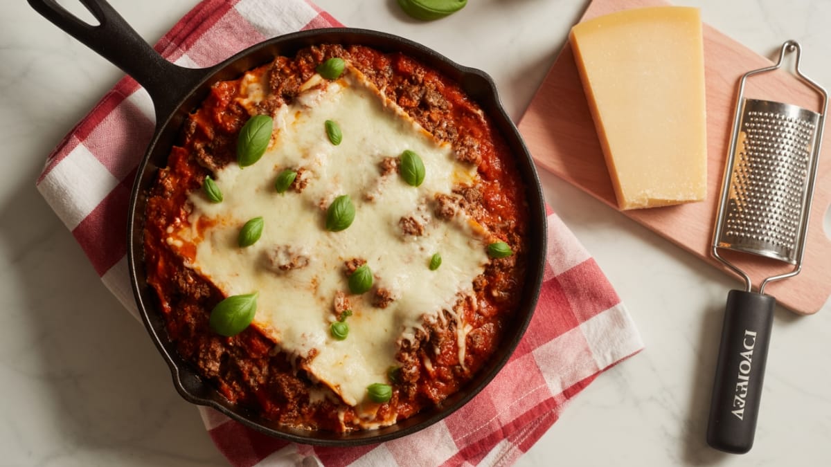 30-Minute Cheesy Beef Lasagna Skillet A One-Pan Comfort Classic