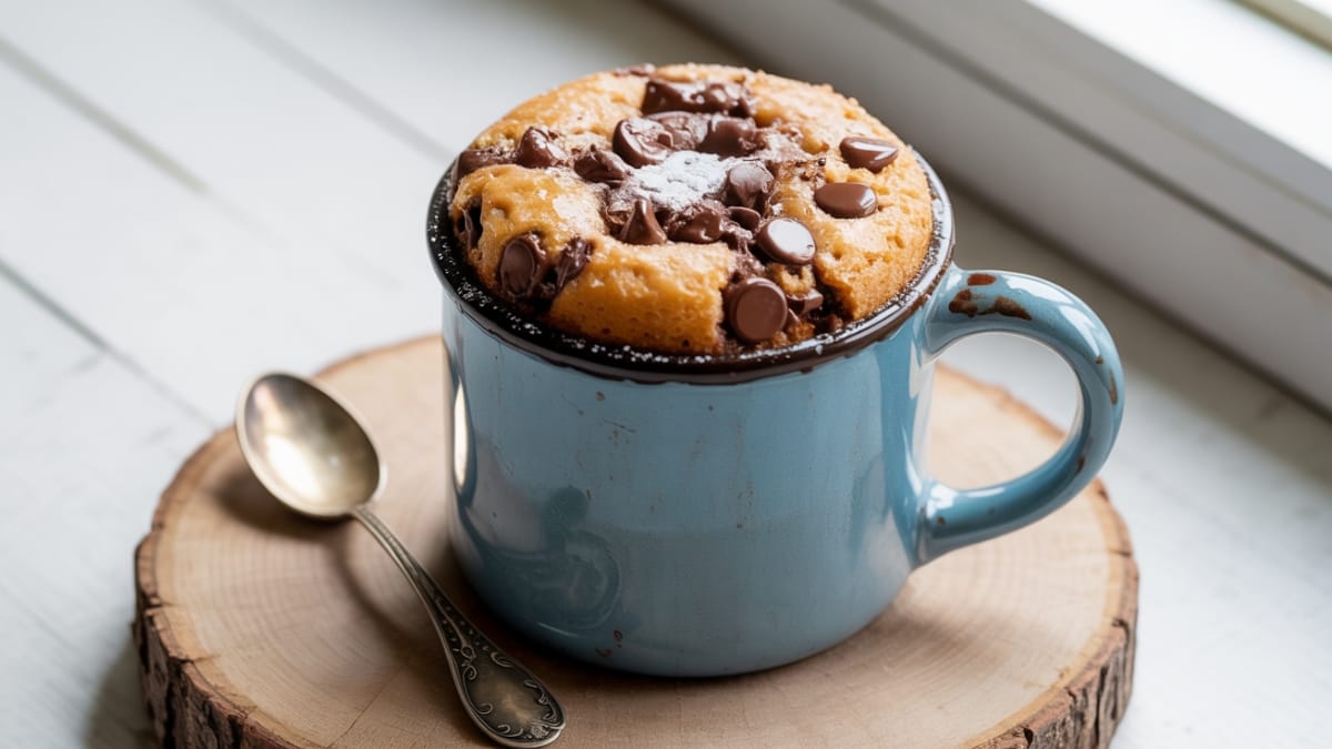 5-Minute Gooey Chocolate Chip Mug Cake You Need Tonight
