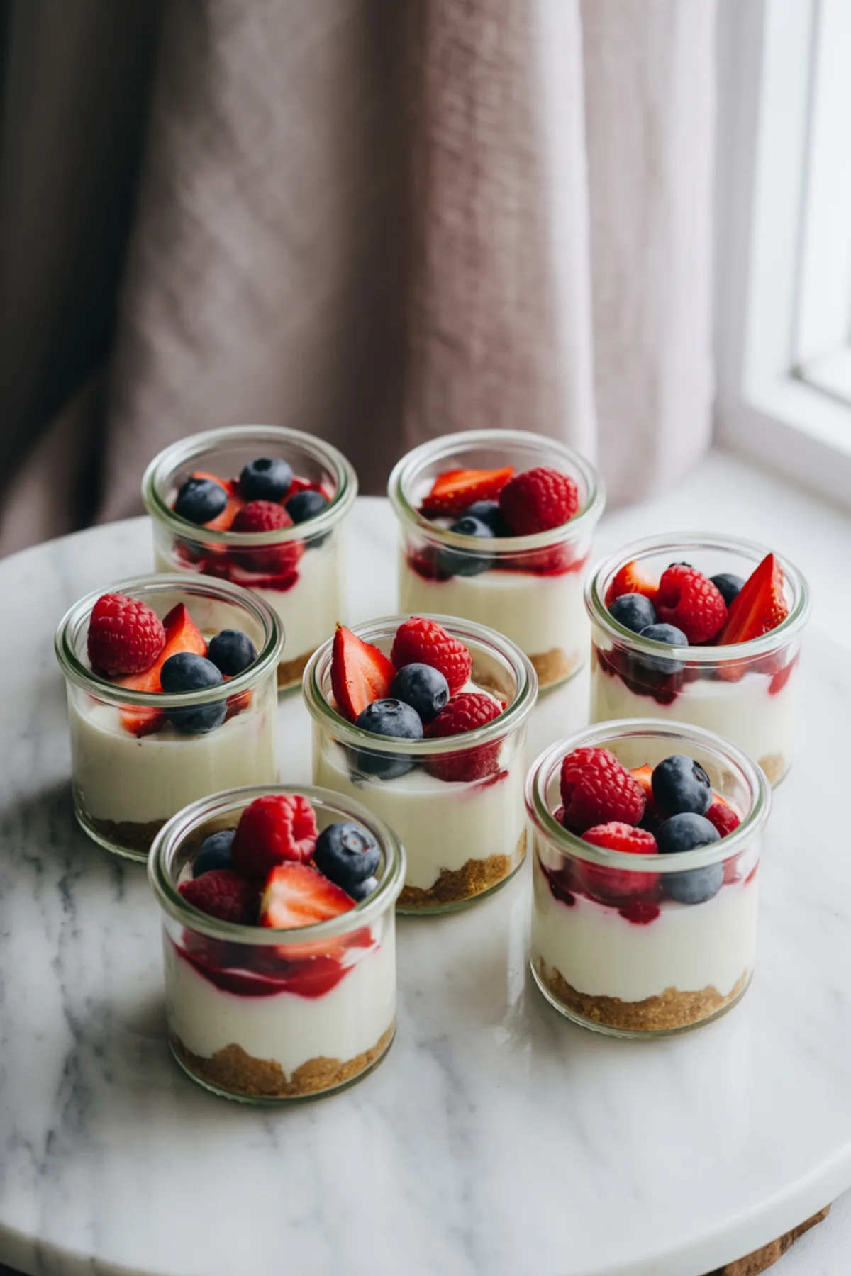5-Minute Hi Protein Desserts - Mason Jar Cheesecakes