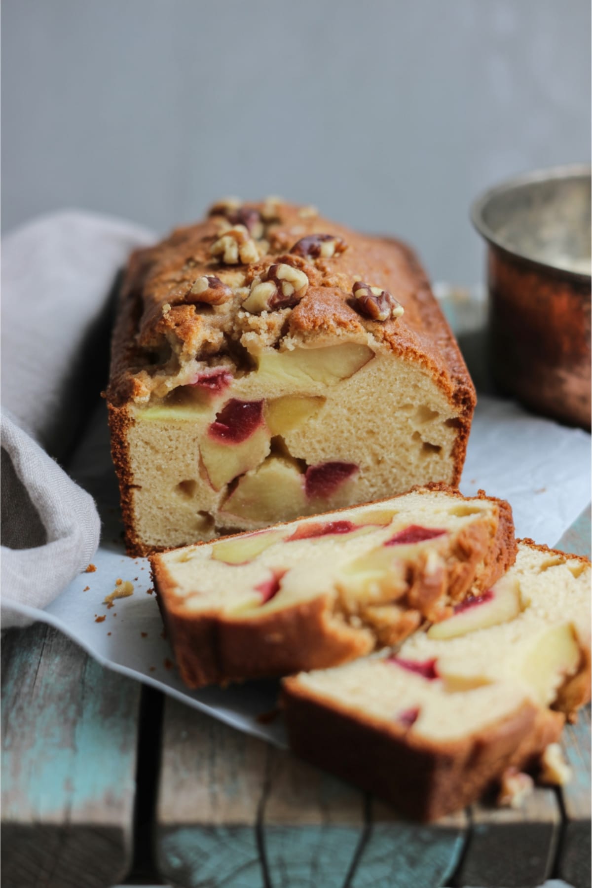 Bakery-Style Apple Cinnamon Bread with Caramel Drizzle