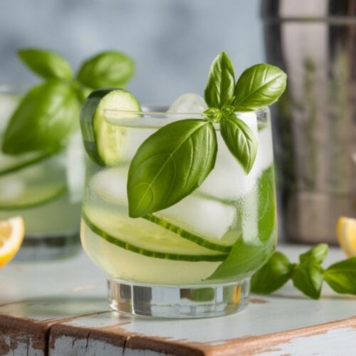Basil and Cucumber Smash Cocktail Recipe