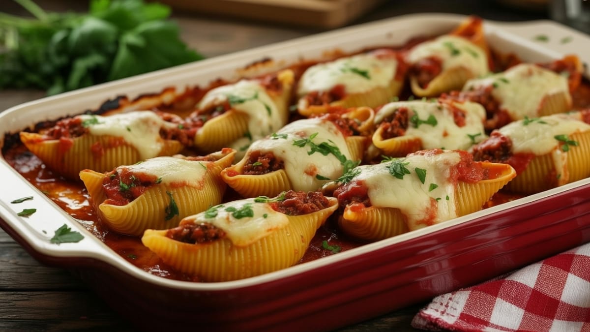 Beef and Spinach Shells Supreme A Weeknight Pasta Masterpiece