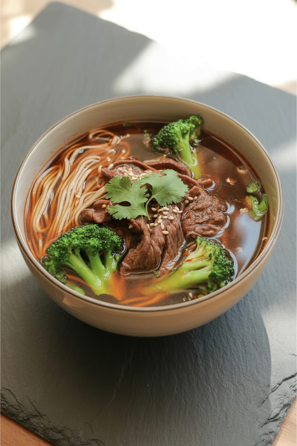 Better-Than-Takeout Beef and Broccoli Udon Noodle Bowl