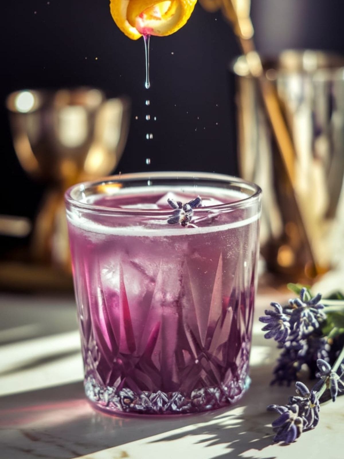 Blueberry Lavender Bee's Knees - Honey-Infused Gin Cocktail Perfection