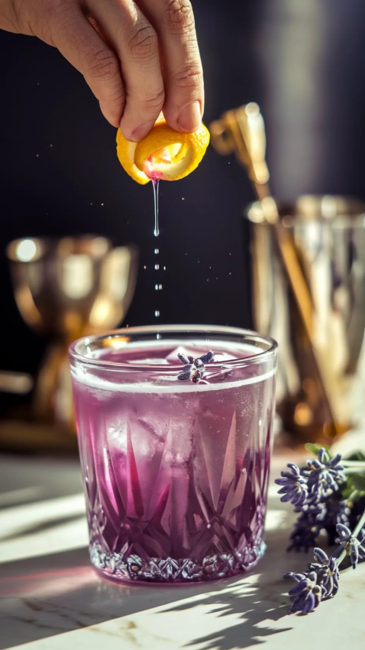 Blueberry Lavender Bee's Knees: Honey-Infused Gin Cocktail Perfection