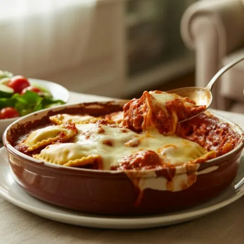 Cheesy Beef Ravioli Bake Recipe