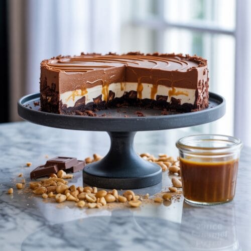 Chocolate Peanut Butter Caramel Mousse Pie