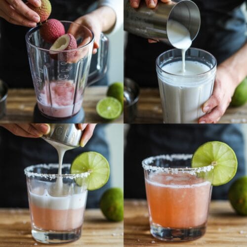 Coconut Lychee Margarita Mocktail