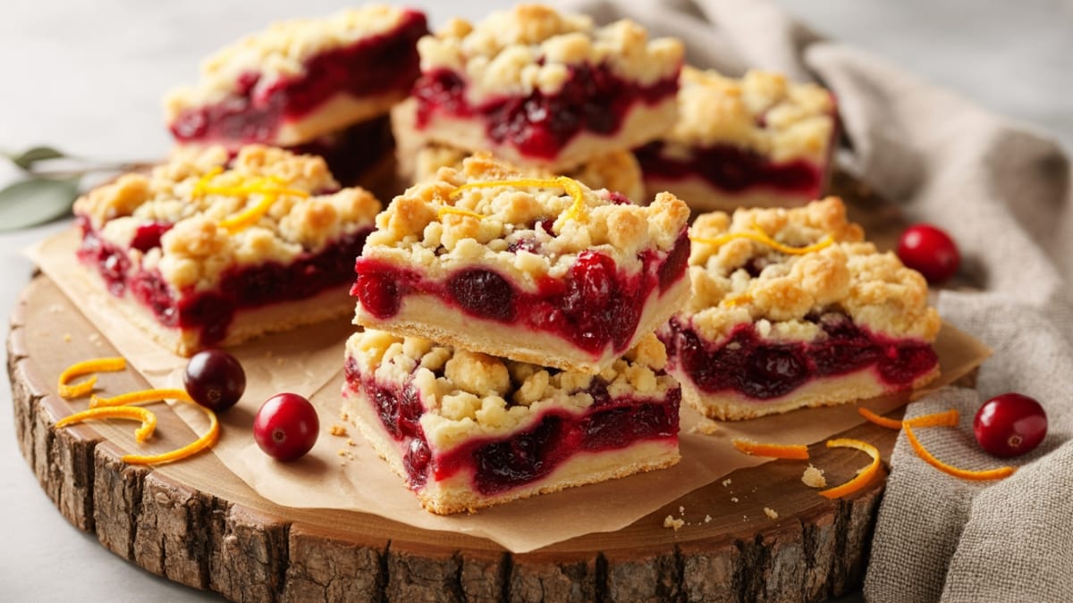Cranberry Crumble Bars- Sweet-Tart Treats Perfect for Fall Gatherings