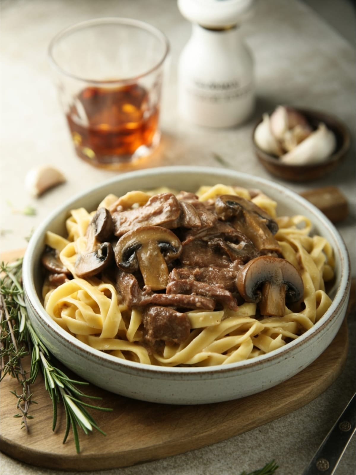 Creamy Mushroom & Beef Fettuccine - Quick Weeknight Pasta Recipe