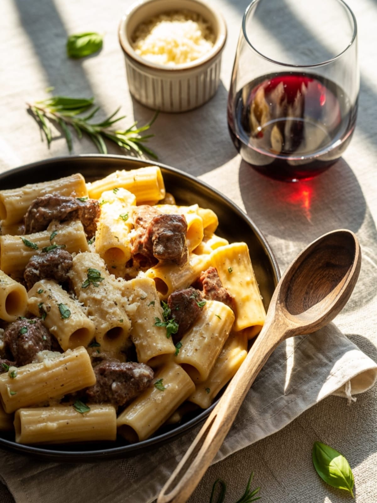 Creamy Parmesan Beef Rigatoni - The Ultimate Comfort Pasta Dinner