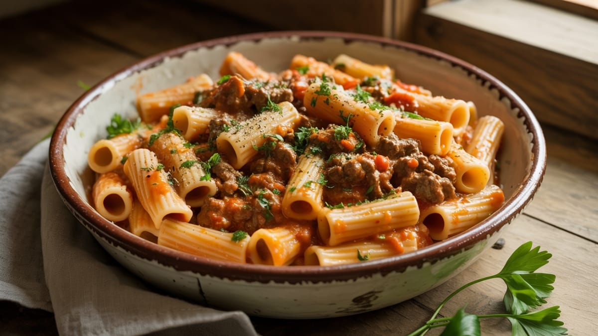 Creamy Parmesan Beef Rigatoni The Ultimate Weeknight Comfort Pasta