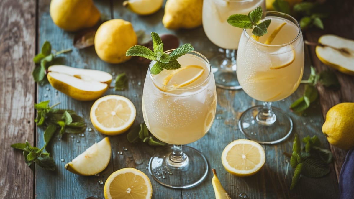 Creamy Pear Lemonade- A Silky-Smooth Summer Refresher You'll Make On Repeat