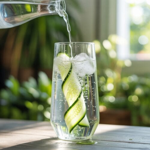 Cucumber Elderflower Spritz Mocktail