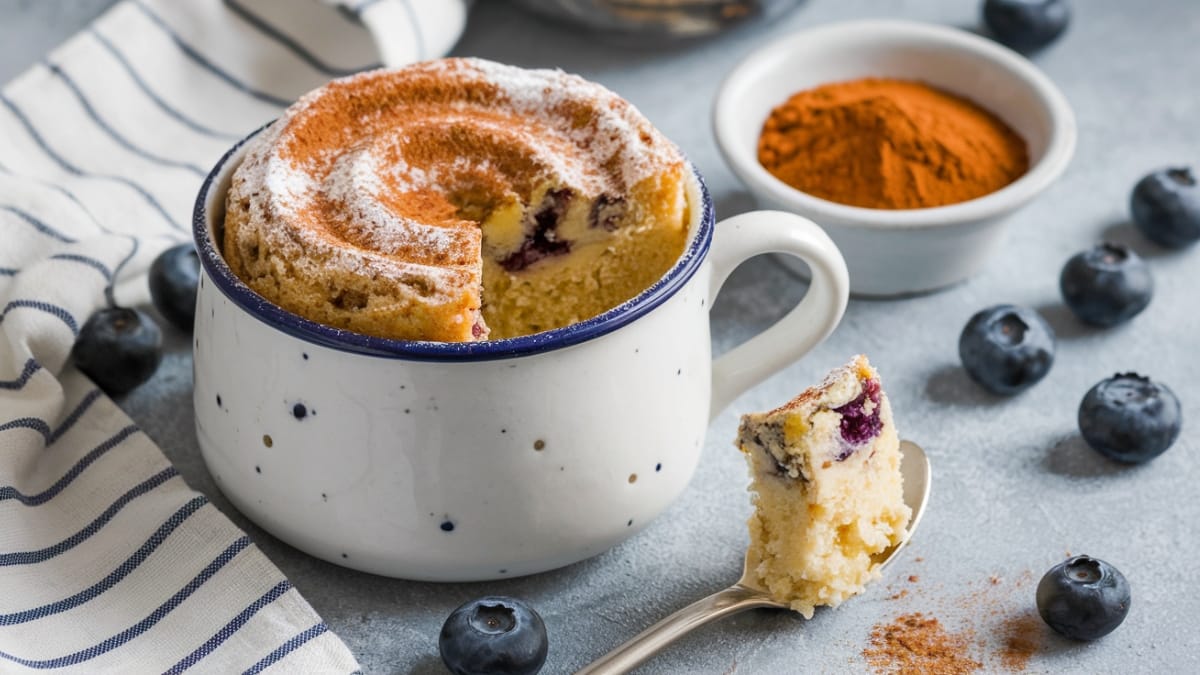 Easy 3-Minute Gluten Free Cinnamon Mug Cake - Perfect Single-Serve Treat!