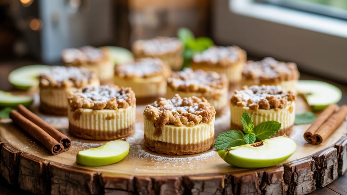 Easy Apple Crisp Mini Cheesecakes The Perfect Handheld Dessert