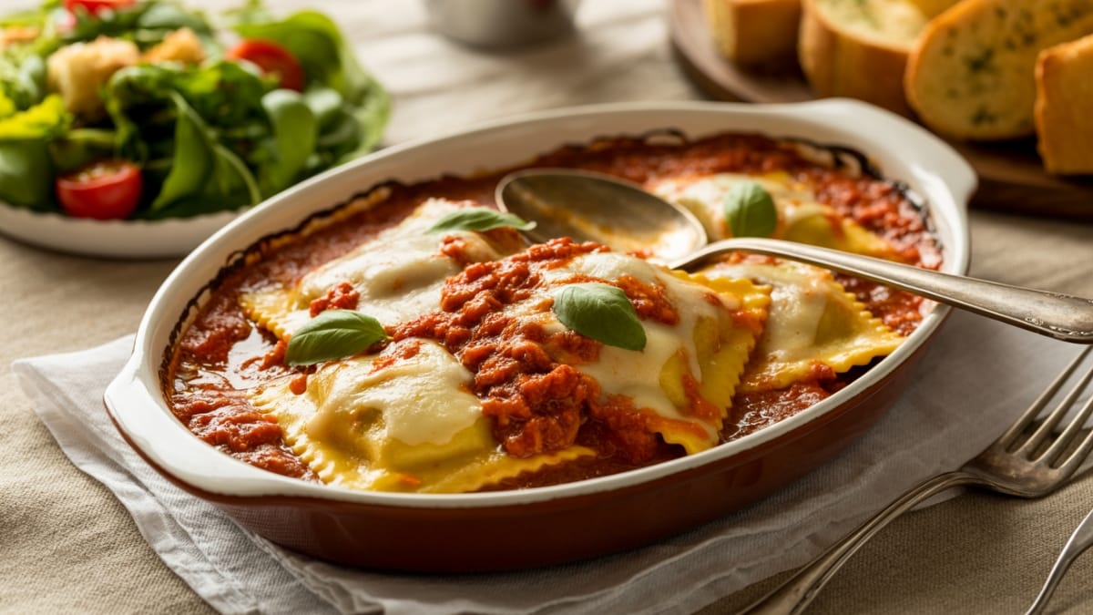 Easy Cheesy Beef Ravioli Bake A Comforting Family Dinner