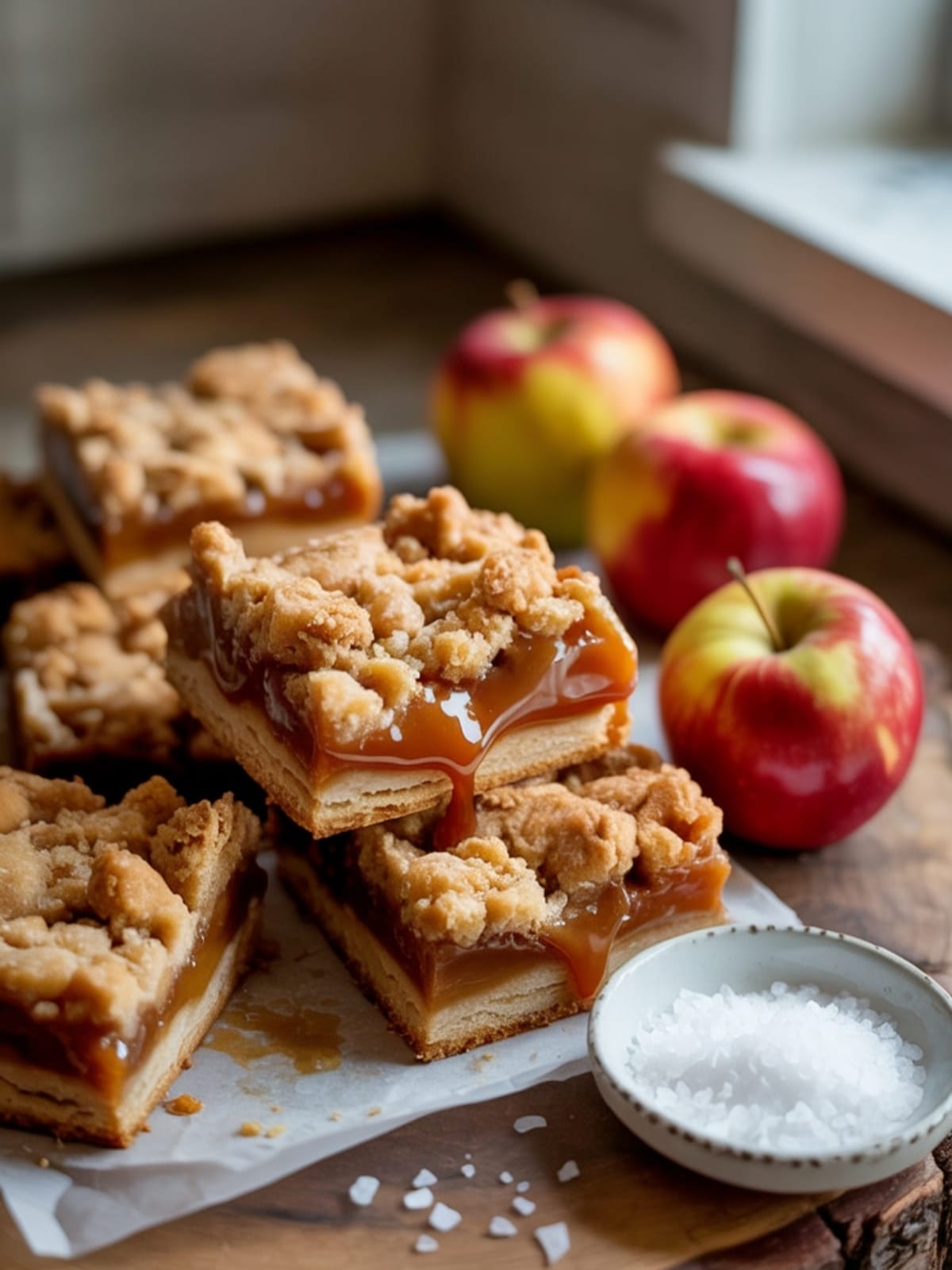 Easy Salted Caramel Apple Pie Bars for Thanksgiving