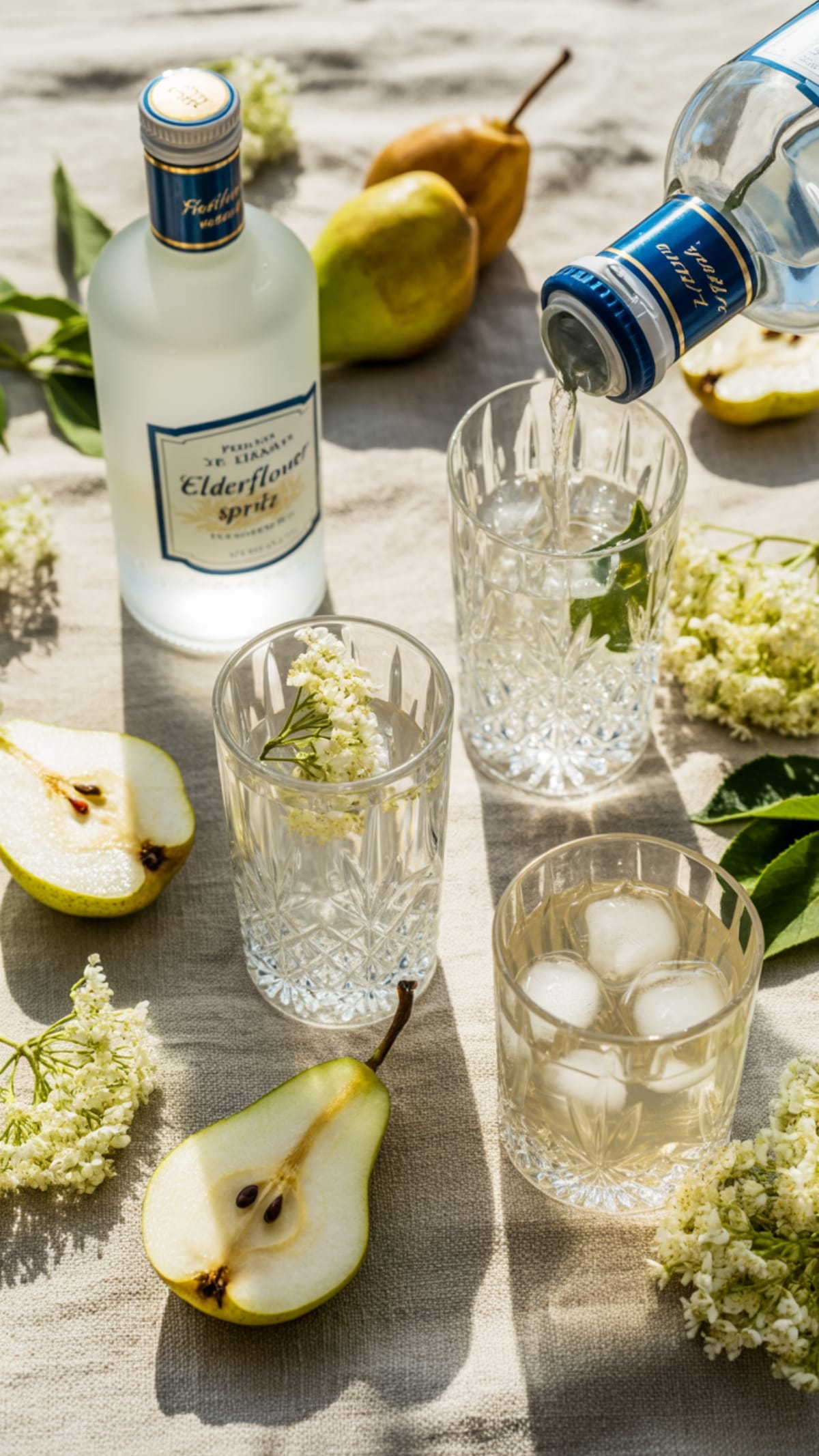 Elegant Pear Vodka & Elderflower Spritz for Weekend Sipping