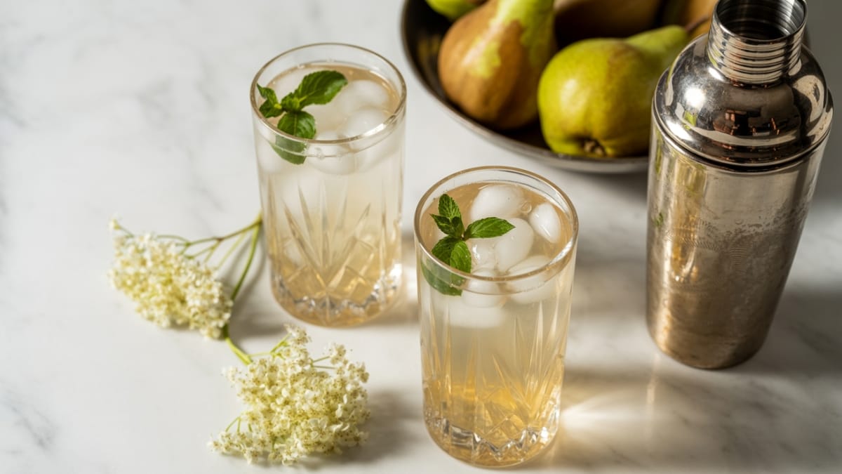 Elevate Your Evening - The Perfect Pear Vodka and Elderflower Spritz