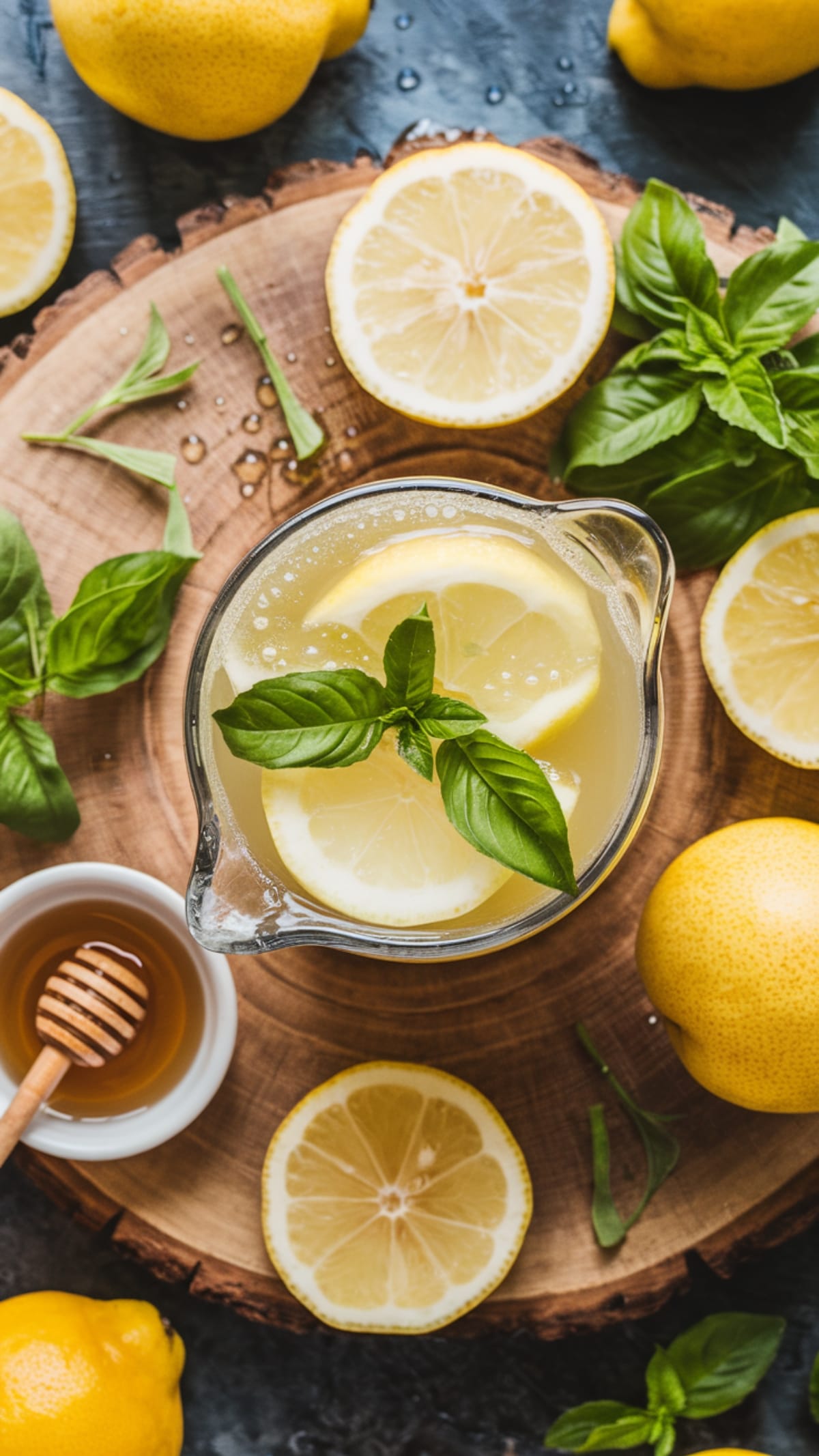 Exotic Thai Basil and Pear Lemonade for Thanksgiving Tables