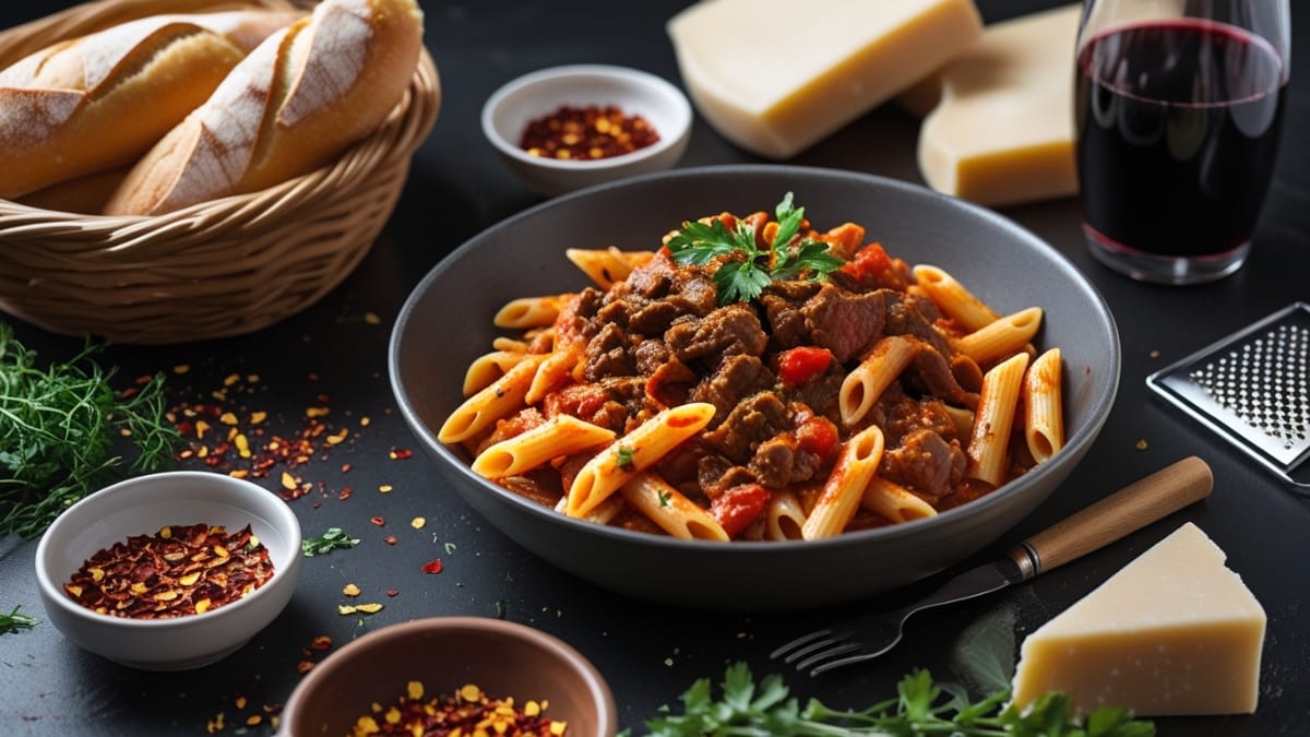 Fiery Beef Arrabbiata A Spicy Italian Pasta Sensation