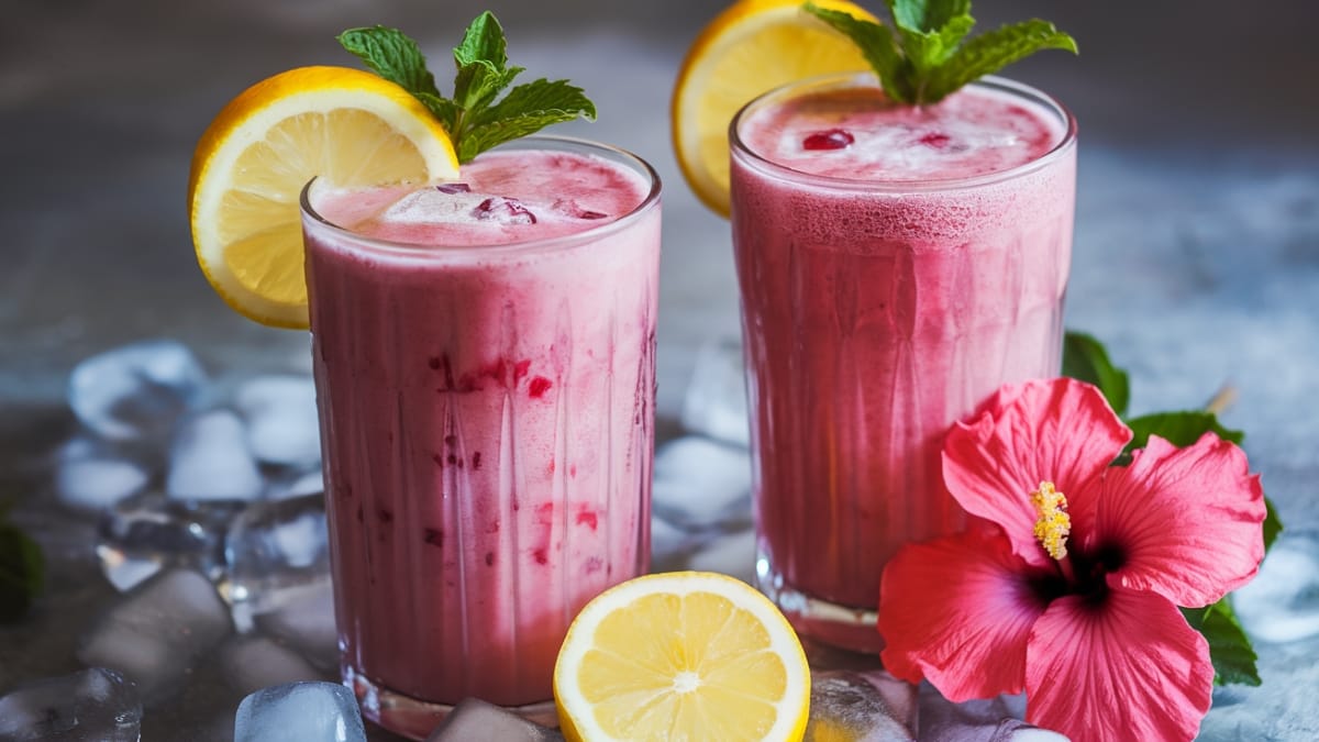 Frozen Hibiscus Lemonade- A Refreshing Ruby-Red Summer Delight