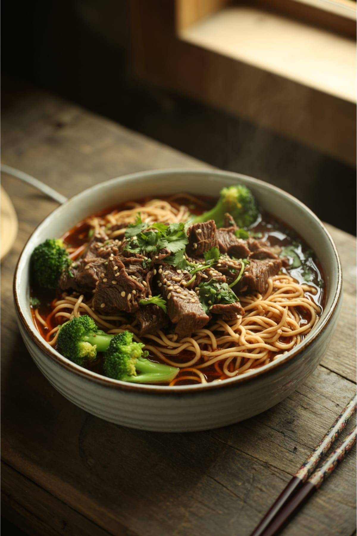Healthy Soba Noodle Recipe with Beef and Crisp Vegetables