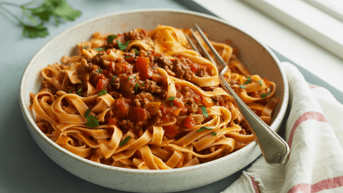 Hearty Beef and Lentil Bolognese A Rich, Comforting Twist on a Classic