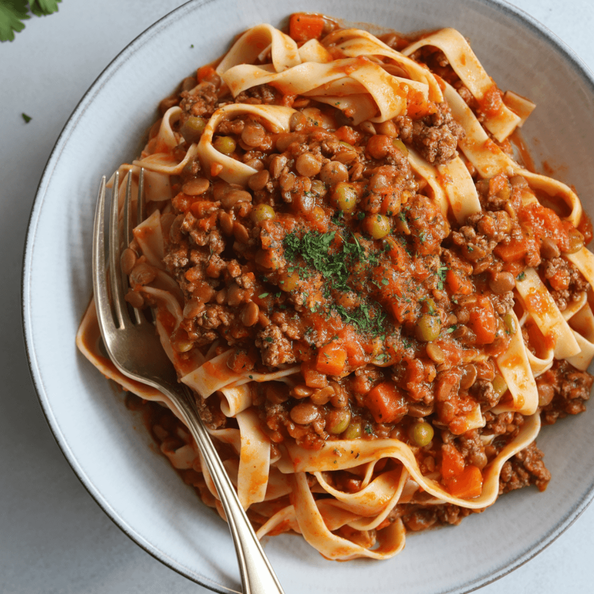 Beef and Lentil Bolognese