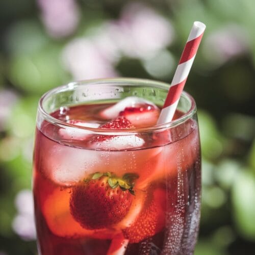 Homemade Strawberry Sweet Tea