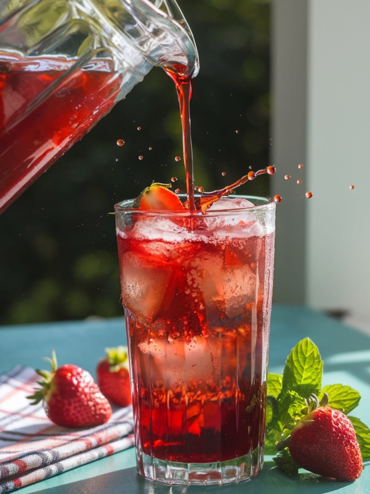 Homemade Strawberry Sweet Tea Better Than McDonald's